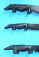 3 Brieföffner Aus Ebenholz - Motiv - Flußpferd,  Makonde,  Tansania,  Massiv Handarbeit Entstehungszeit nach 1945 Bild 4