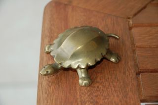 Schöne Alte Deckeldose Schildkröte Bronze/messing Pillendose Bild