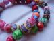 Ausgefallene Kette Millefiori Fimo Halskette Necklace Fimokette Collier Nr.  226 Ketten Bild 2