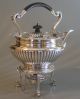 Sterling Silber Teekanne,  StÖvchen,  London 1898 Rechaud.  England Objekte vor 1945 Bild 2
