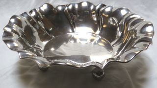 Große Jugendstil Obstschale - Massiv 800er Silber - 8 X 25 Cm - Gewicht 405g Bild