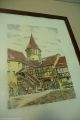0591.  Alter Rahmen Mit Bild Stich Der Stadt Roth Rahmen Bild 1