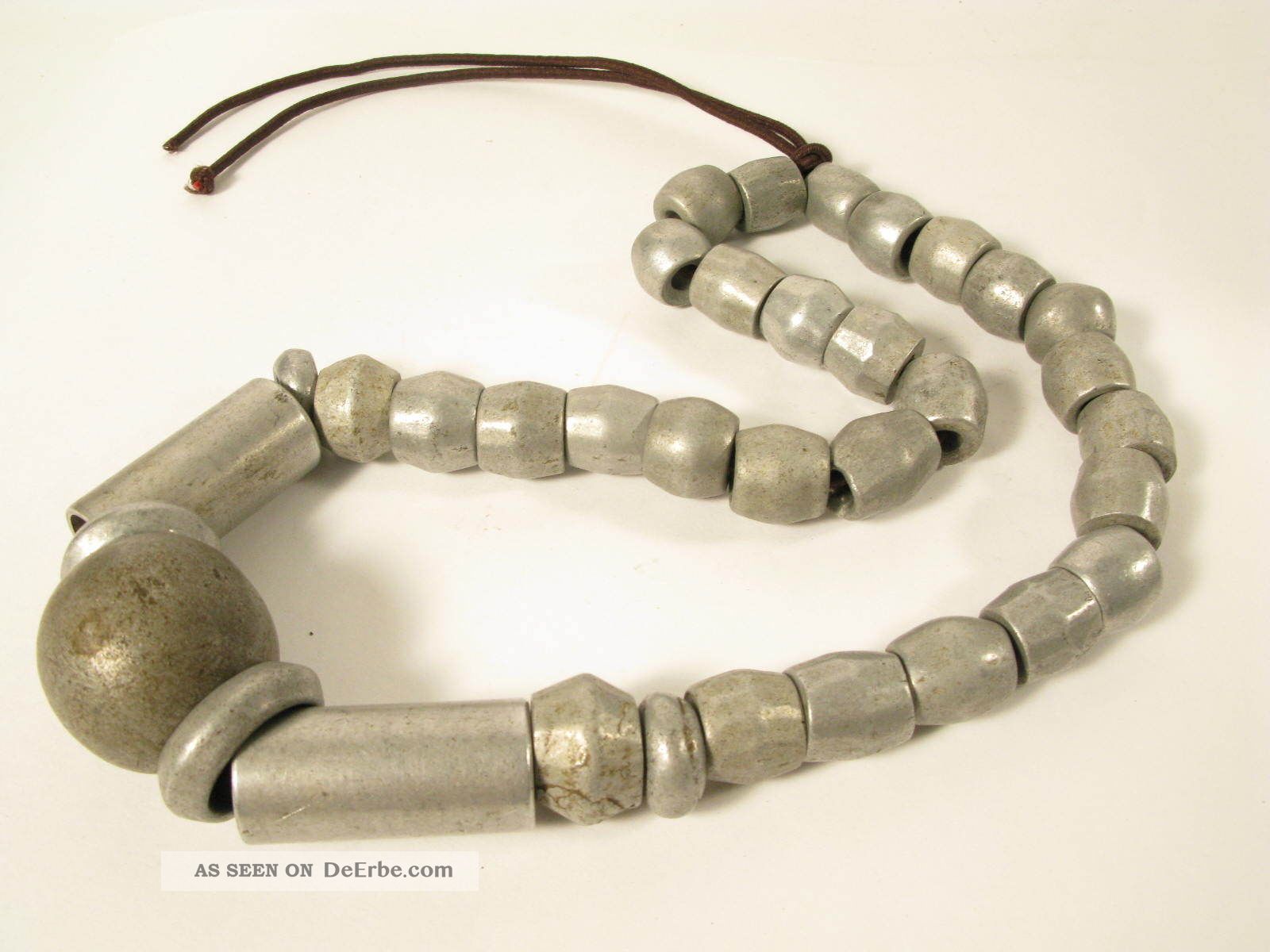 Alte Große Aluminiumperlen Äthiopien Old Aluminium Beads Perles Afrozip Entstehungszeit nach 1945 Bild