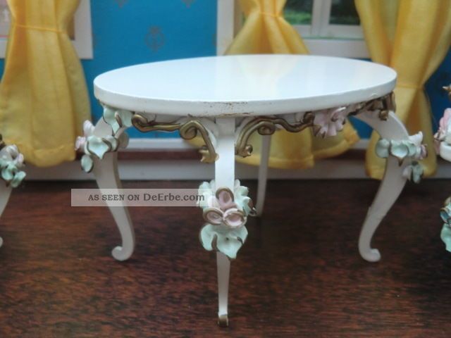 Tisch Oval Holz Szalasi Für Puppenstube Original, gefertigt vor 1970 Bild