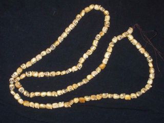 Tibet Scull Mala Yakbone Rosary Totenkopf Kette Mittelalter Memento Mori Gothic Bild