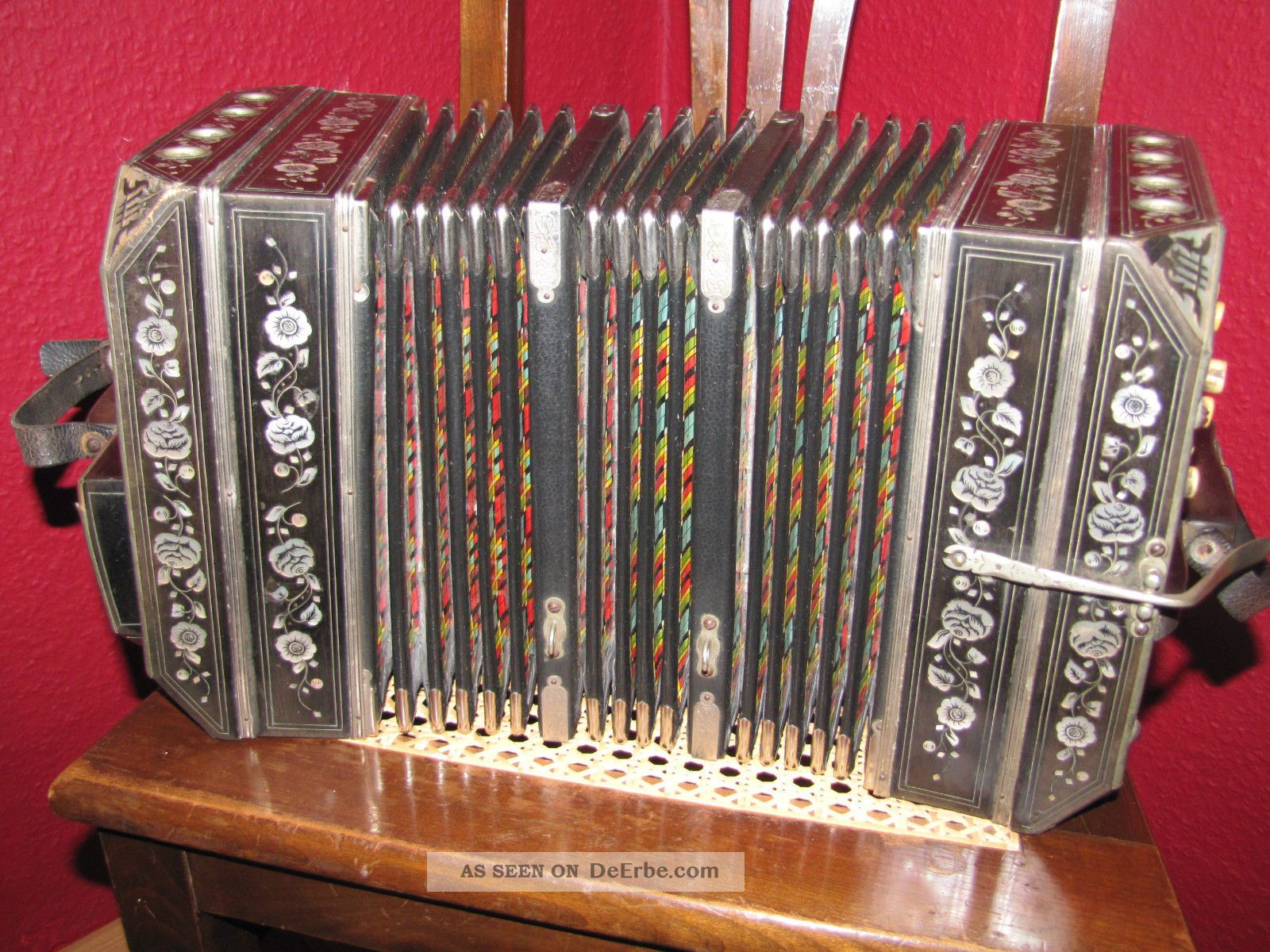 Opas Alte Concertina.  Sehr Schön,  Zum Restaurieren.  Alles. Tasteninstrumente Bild