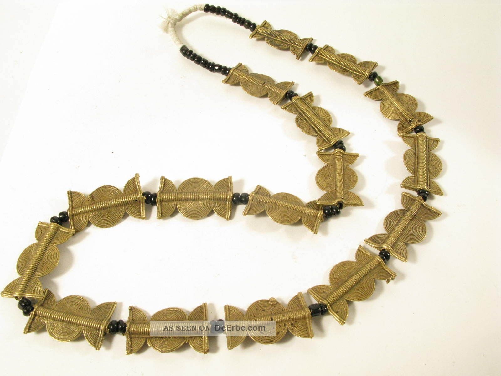 Schöner Strang Messingperlen Gelbguß Brass Beads Baule Akan Baoule Afrozip Entstehungszeit nach 1945 Bild