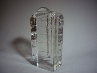 Eis Ice Glass Glas Blockvase,  Ära Timo Sarpaneva,  Nicht No Wiesenthalhütte Bild
