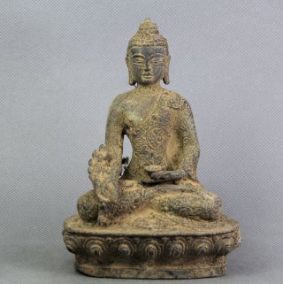 Altes Skulptur Buddha,  Bodhisattva Aus Bronze China Wohl 18.  Jhd Bild
