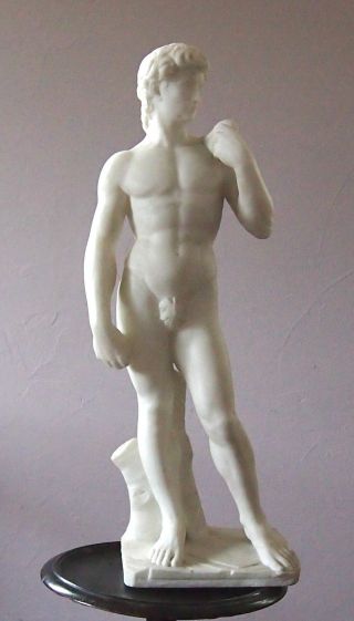 David - Alabaster Jüngling Entzückend Schön,  Groß,  Extrem Dekorativ Und Selten Bild
