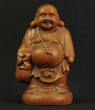 Schöne Skulptur Buddha,  Bodhisattva Aus Buchsbaum Holz,  Boxwood China Um 1900 Bild