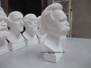 Gips Figur BÜste Friedrich Nietzsche Philosoph Deutsch Bild