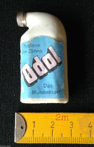 Alte Miniatur Odol Flasche Für D.  Kaufladen Zubehör,  Kaufmannsladen,  Probierflasche Bild