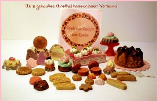 Kleingebäck Und Kuchen Für Backstube,  Für Kaufladen Und Puppenhaus 1:12 Bild