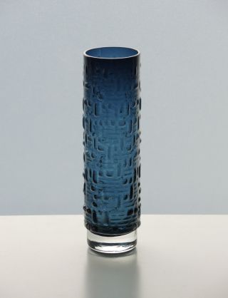 Gralglas Vase F231 Gral Glas Nachtblau 21 Cm Entwurf Emil Funke 1962/63 | 60er Bild