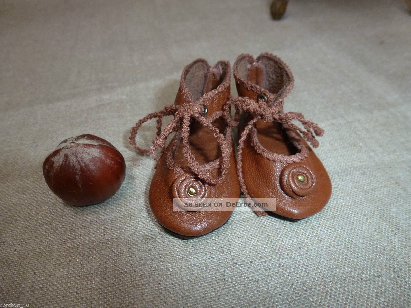 Leder Puppenschuhe Für Alte Oder Moderne Puppe / Leather Shoes For Antique Doll Porzellankopfpuppen Bild