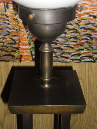 Messinglampe Manufaktur Jugendstil Art Deco - Stil Mit Vier SÄulen Stehlampe Bild