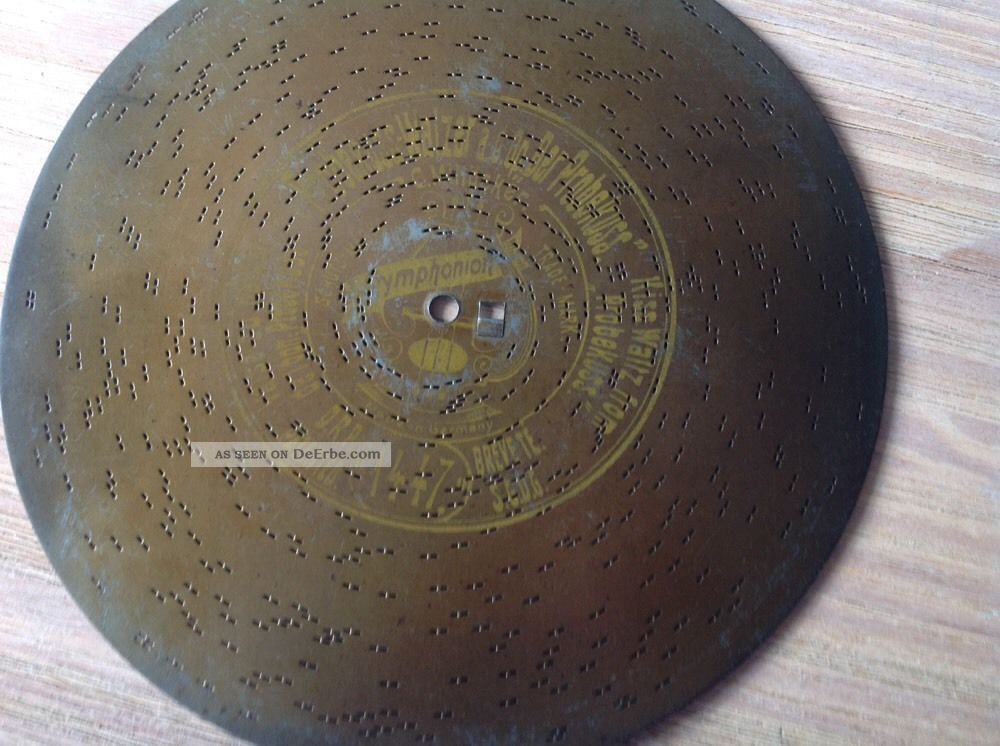 Symphonium Blechplatte Lochplatte Spieluhr 24cm Mechanische Musik Bild
