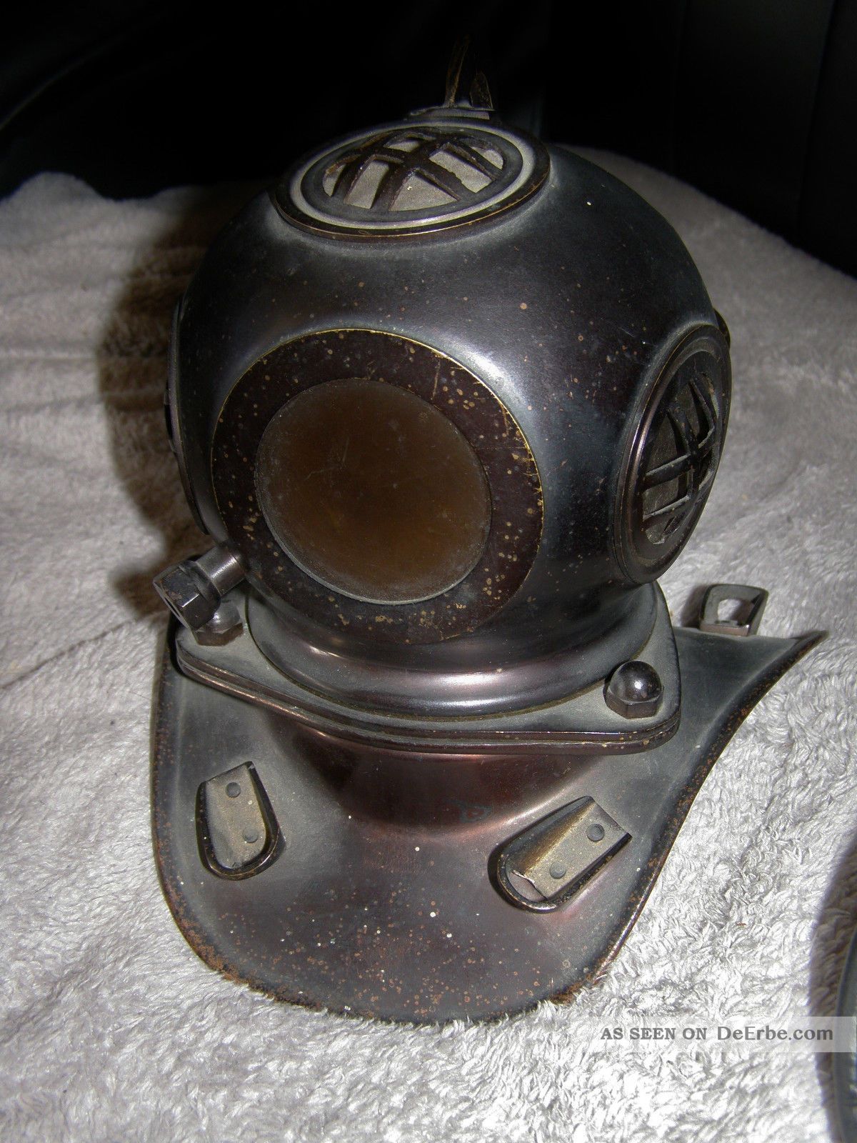 Alter Taucherglocken Helm - Kupfer Messing - 18,  5 Cm Hoch Maritime Dekoration Bild