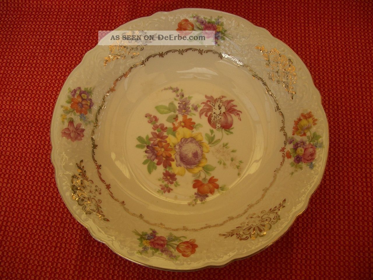 Porzellanteller,  Blumenmotiv,  Schumann Arzberg Aufdruck Us Zone Nach Marke & Herkunft Bild
