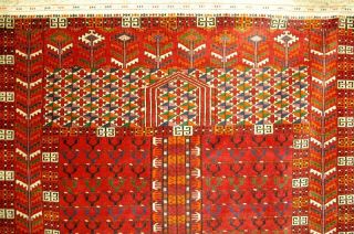 Älterer Turkmen Teppich Ca: 170x118cm Old Rug Tappeto Bild
