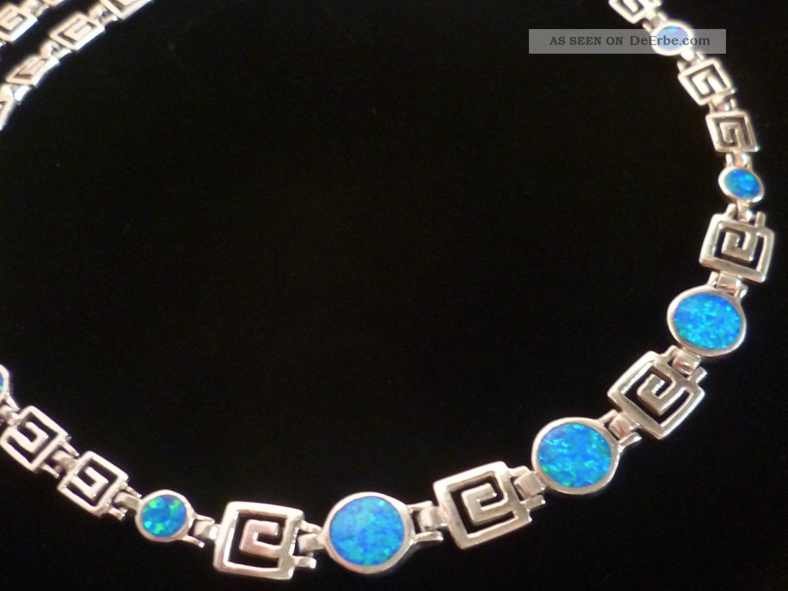 1 Tag Wunderschönes Collier Aus 925er - Silber Mit Opal,  23,  5 Gramm,  Nachlass Ketten Bild