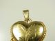 Schönes Herz Medaillon 585 Gelbgold Feine Florale Verzierung Schmuck & Accessoires Bild 1