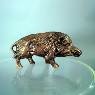 Alte Pfaff Wildsau Figur Messing Bronze Wildschwein Eber Jagd - Skulptur Jäger Alt Bild
