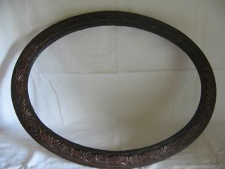 Alter Ovaler Geschnitzter Bilder,  Spiegelrahmen,  Ohne Glas Und Rückwand Bild
