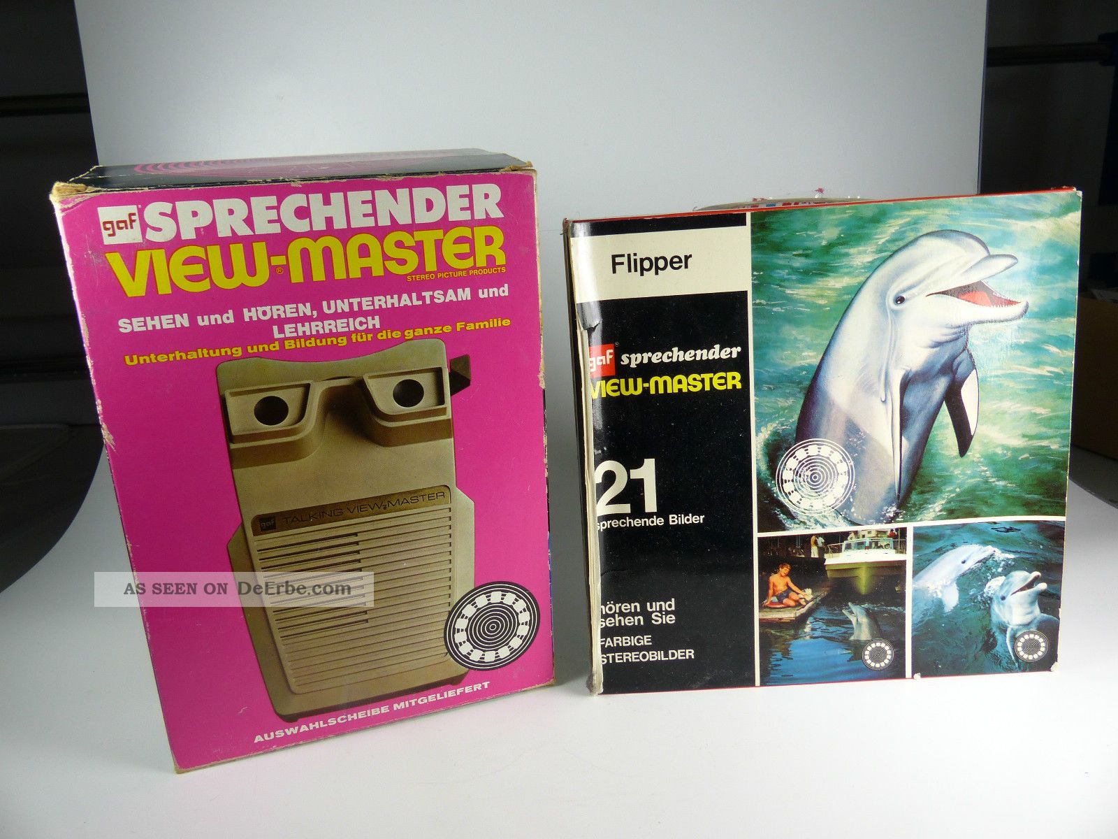 Vintage View Master Talking / Sprechend,  Nr.  21 Flipper Reels - Boxed Antikspielzeug Bild