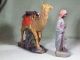 Antike Krippenfiguren Aus Gips,  Kamel 22 Cm Mit Treiber,  17 Cm,  Gemarkt Krippen & Krippenfiguren Bild 2