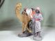 Antike Krippenfiguren Aus Gips,  Kamel 22 Cm Mit Treiber,  17 Cm,  Gemarkt Krippen & Krippenfiguren Bild 3