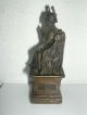 Antike Bronze Figur Mit Patina Hl.  Simon Petrus Auf Petrusstuhl Bronze Bild 3