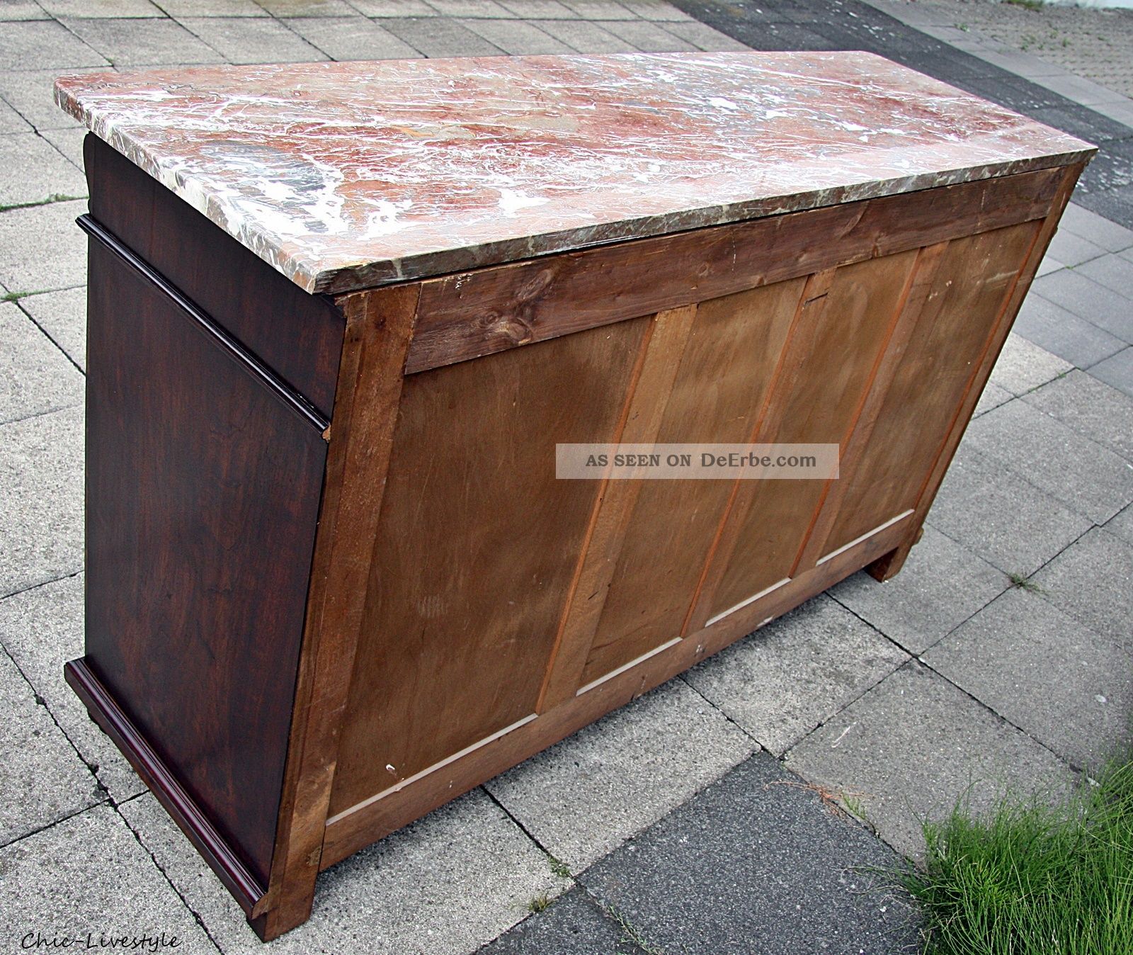 Kommode Um 1920 Jugendstil Antik Art Deco Einfluss Marmorplatte