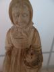 2 Holzfiguren Echtholz Schnitzerei Holzfigur Handarbeit Holzarbeiten Bild 5