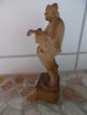 2 Holzfiguren Echtholz Schnitzerei Holzfigur Handarbeit Holzarbeiten Bild 8
