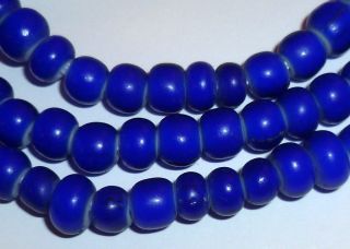 Sams - Beads® Strang Rare Kobalt White Inside Cornaline Trade Beads Gambia Afrika Bild