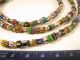Antike Glasperlen Antique Venetian African Trade Striped Chevron Beads Afrozip Afrika Bild 1