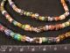 Antike Glasperlen Antique Venetian African Trade Striped Chevron Beads Afrozip Afrika Bild 3