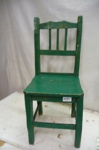 1493.  Alter Biedermeier Stuhl Old Wooden Chair Bild