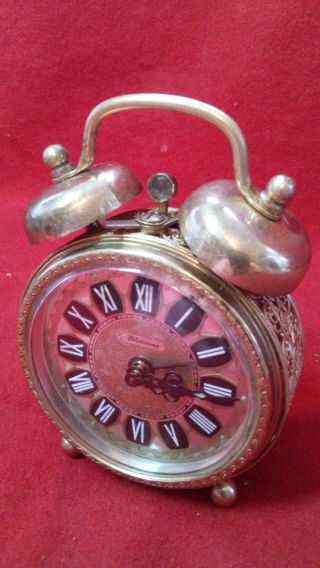 Alte Luxus Mini Wecker Uhr,  Mechanisch M.  Glockenschlag Bild