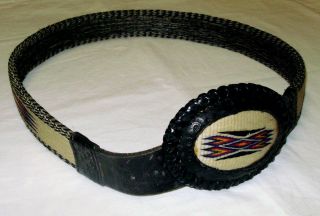 Montana State Prison Deer Lodge Hitched Horsehair Belt With Buckle,  Ca.  1950 Bild