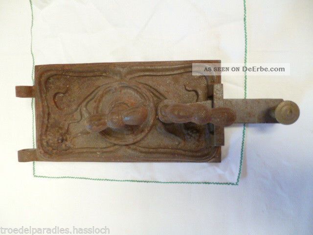 Scheunenfund.  1.  Sehr Alte Und Gut Erhaltene Gussofen - Tür - - - Sammler Original, vor 1960 gefertigt Bild