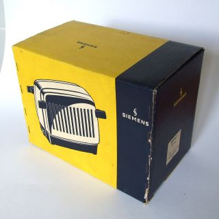 Siemens Toaster Brn1 1952 50er Chrom Bakelit Ovp Klapptoaster Brotröster Wie Bild