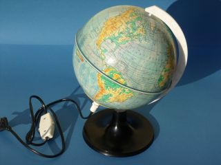 Beleucht.  Physischer Erdglobus Von Räth (ddr 1988) Kleiner Globus 21cm Durchm. Bild