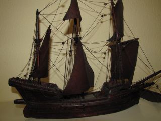 Historisches Modellschiff Segelschiff Holzschiff Schiffsmodell L - 46cm Bild