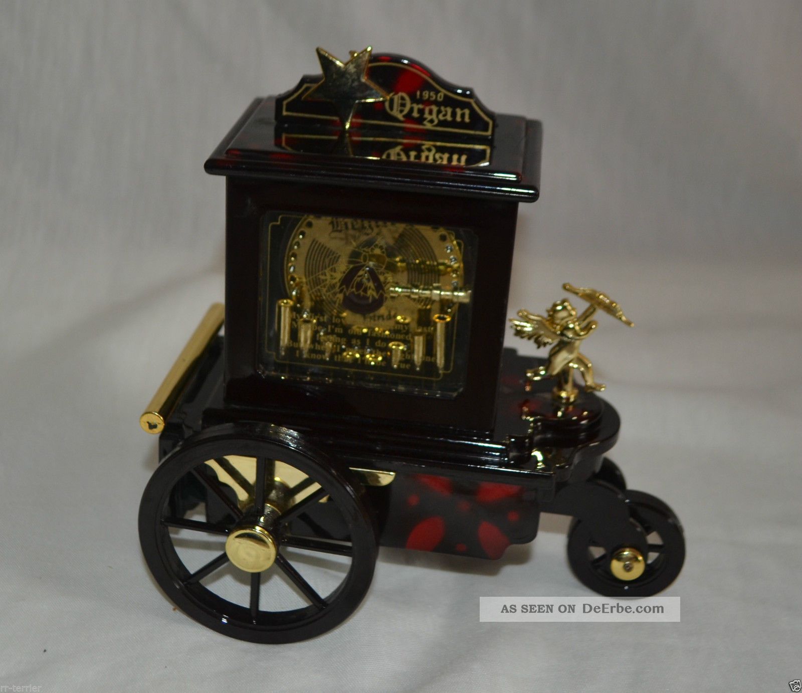 Spieluhr Spieldose Orgelwagen Organ 1850 Geheimfach - Drehende Lochplatte Mechanische Musik Bild
