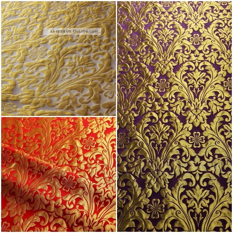 Vestment Red White Violet Brocade Liturgical Fabric Chasuble Kasel Messgewand Kirchliches Gerät & Inventar Bild