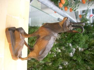 . Alte Holzfigur - Gamsbock - Gams Auf Felsen - Jäger - Jagd - Wild.  - Deko - Bild