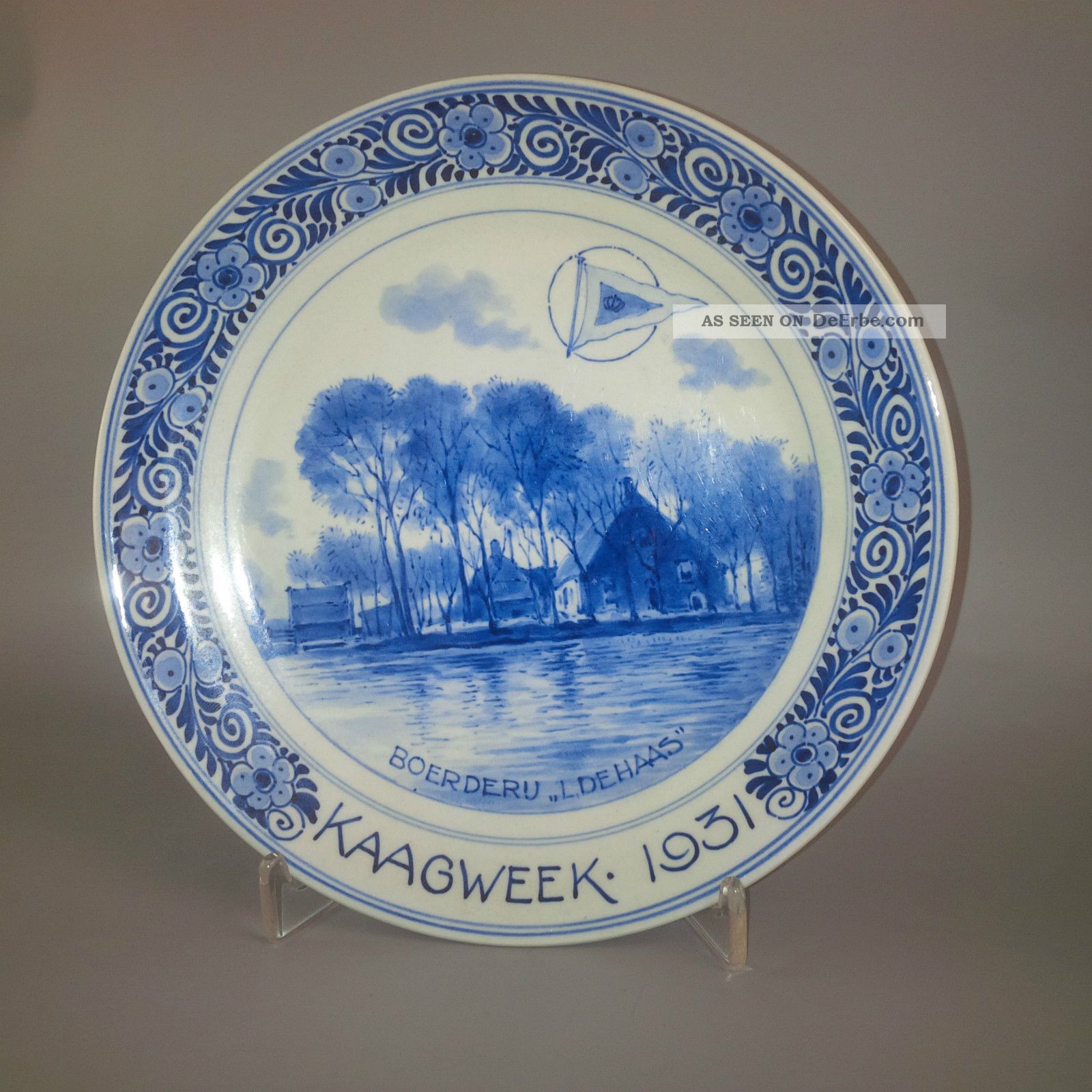 De Porceleyne Fles 1931 Antiker Delfter Wand - Teller Keramik Delft De Haas Bild Nach Marke & Herkunft Bild